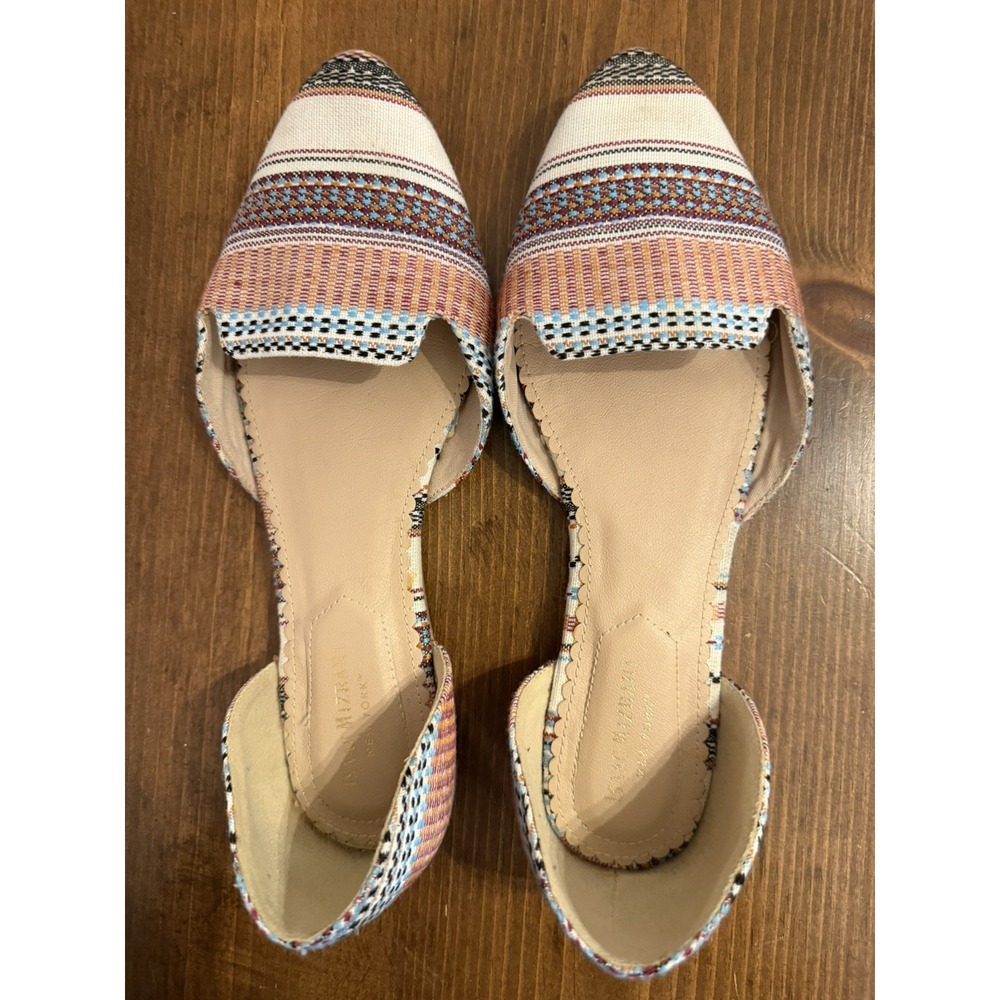 Isaac Mizrahi Tapestry Shoes Womens 8 Casual Slip On DOrsay Flats Multicolor